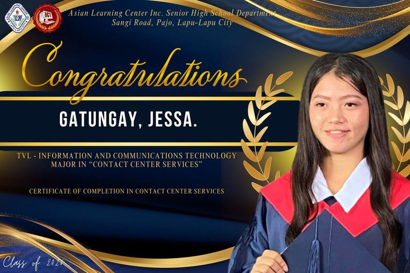 ALCI graduate portrait in cap and gown